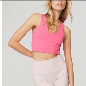 Alo Yoga Air Brush Real Bra Tank Pink Fuschia Size Small